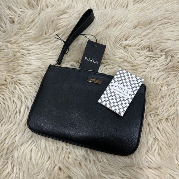 Furla Black Leather Joli wristlet New with tag - Picture 7 of 8